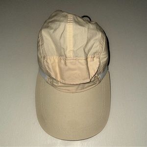 Columbia Tan Cap Long Cotton Canvas Adjustable PFG Fishing Hat Pocket Unisex